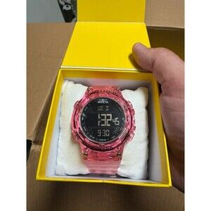 Pink transparent Invicta digital watch new